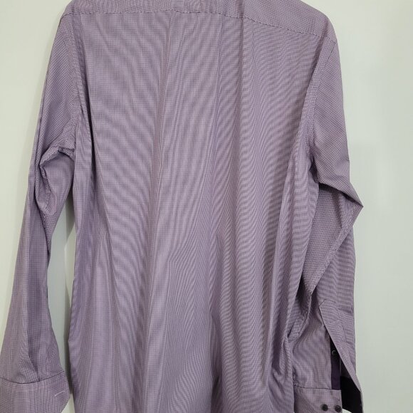 Lipson Signature Button up Dress Shirt Classic Fit 17.5 neck Plaid - Picture 3 of 11